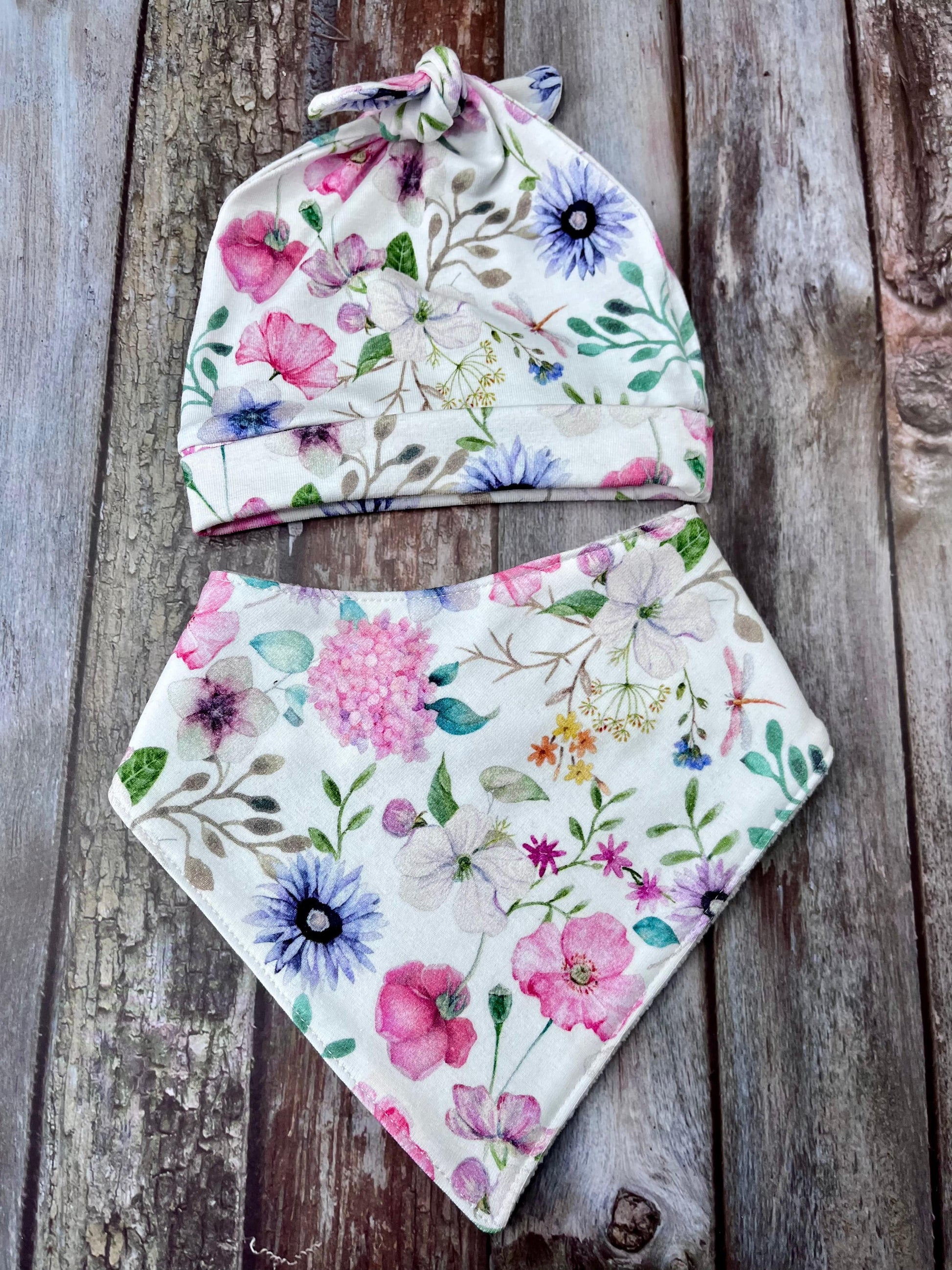 Baby Dribble Bib | Pastel Wild Flower