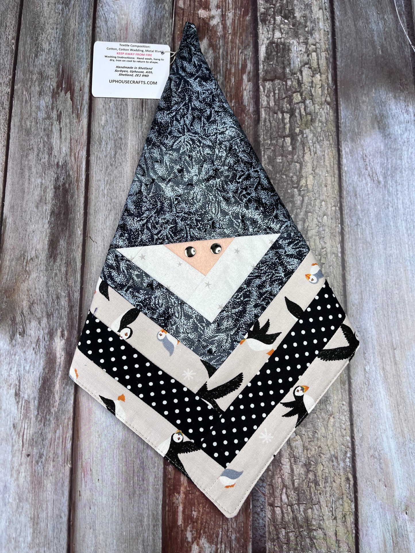 Gnome Bottle Topper | Orca, Puffin & Northern Lights Beige Puffin