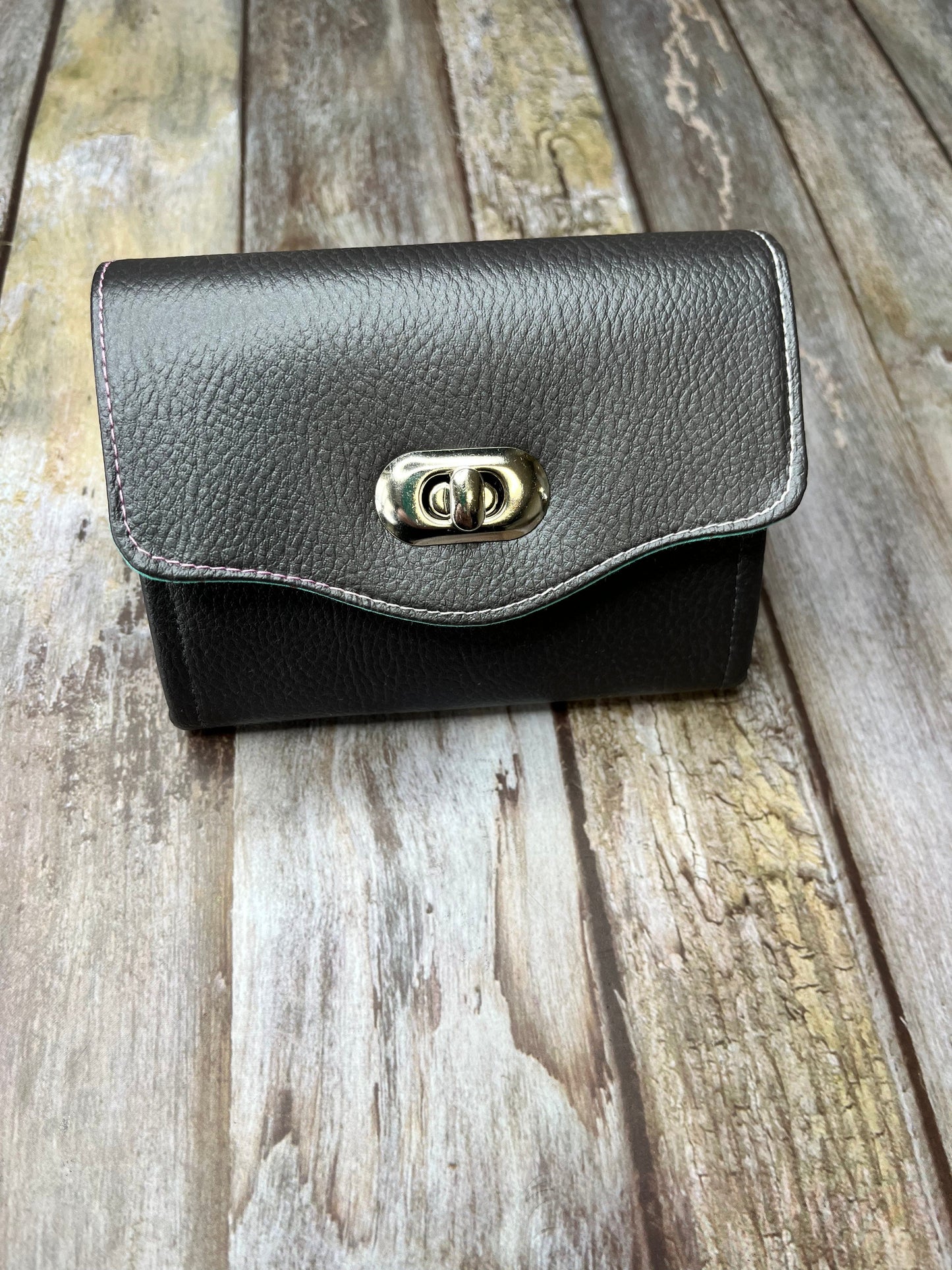 Faux Leather Purse | Grey - Aurora