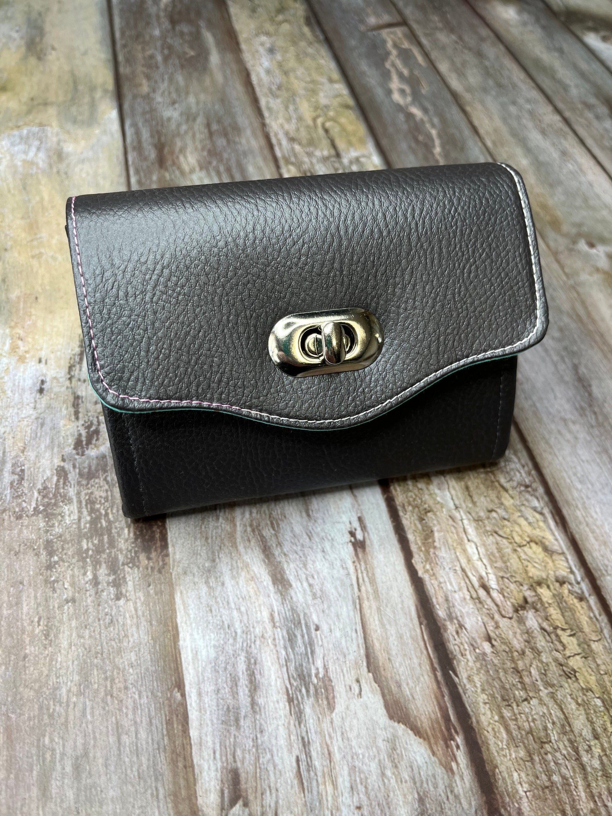 Faux Leather Purse | Grey - Aurora