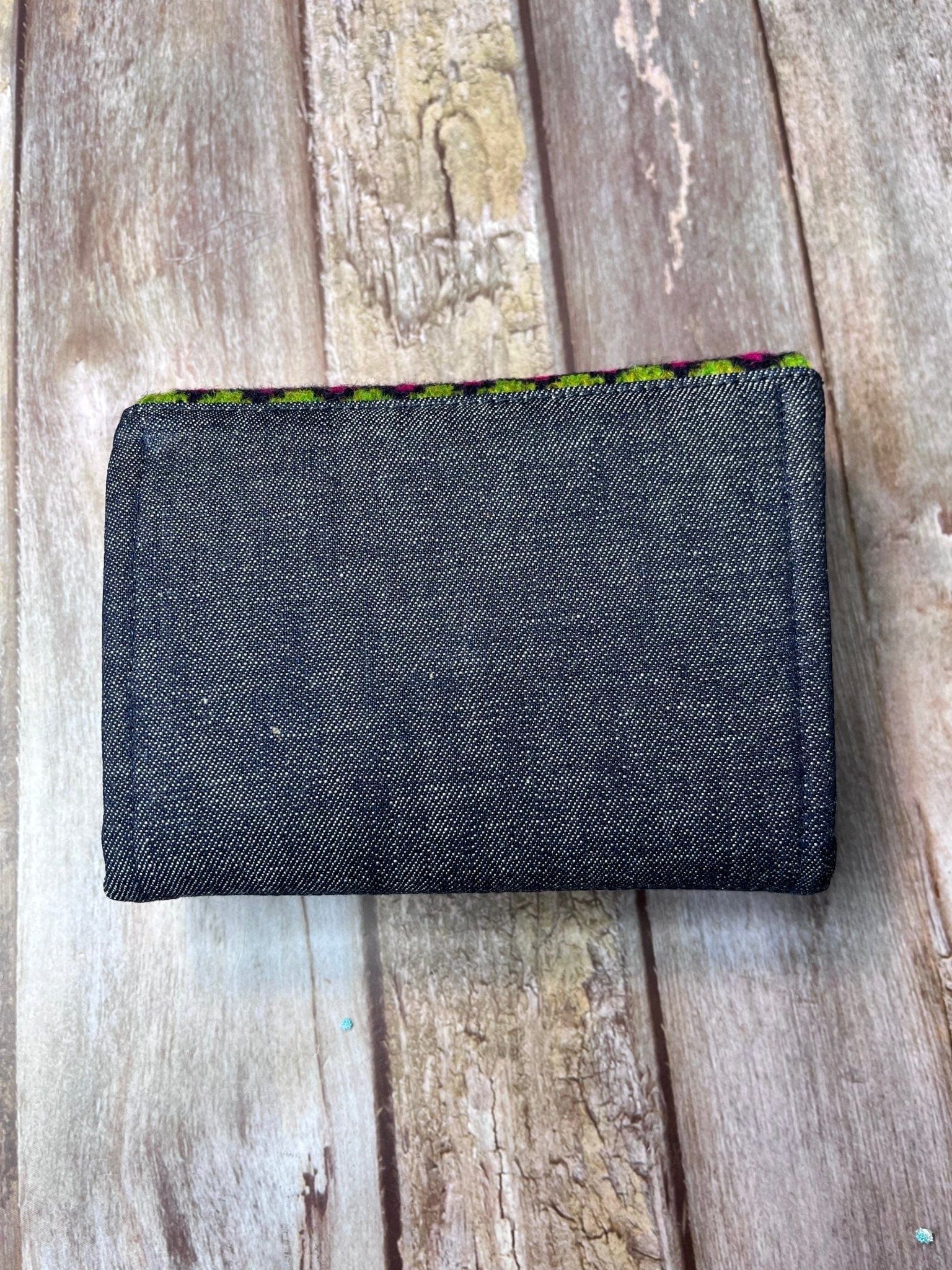 Hand knitted Fair Isle Purse Clutch | Navy, Pink, Green, Purple