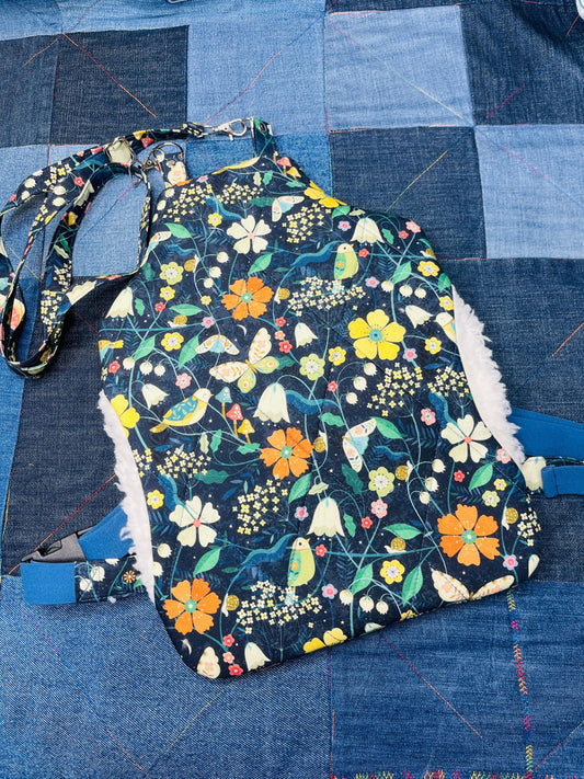 Wearable Hot Water Bottle Cover | Hedgerow Blue Floral