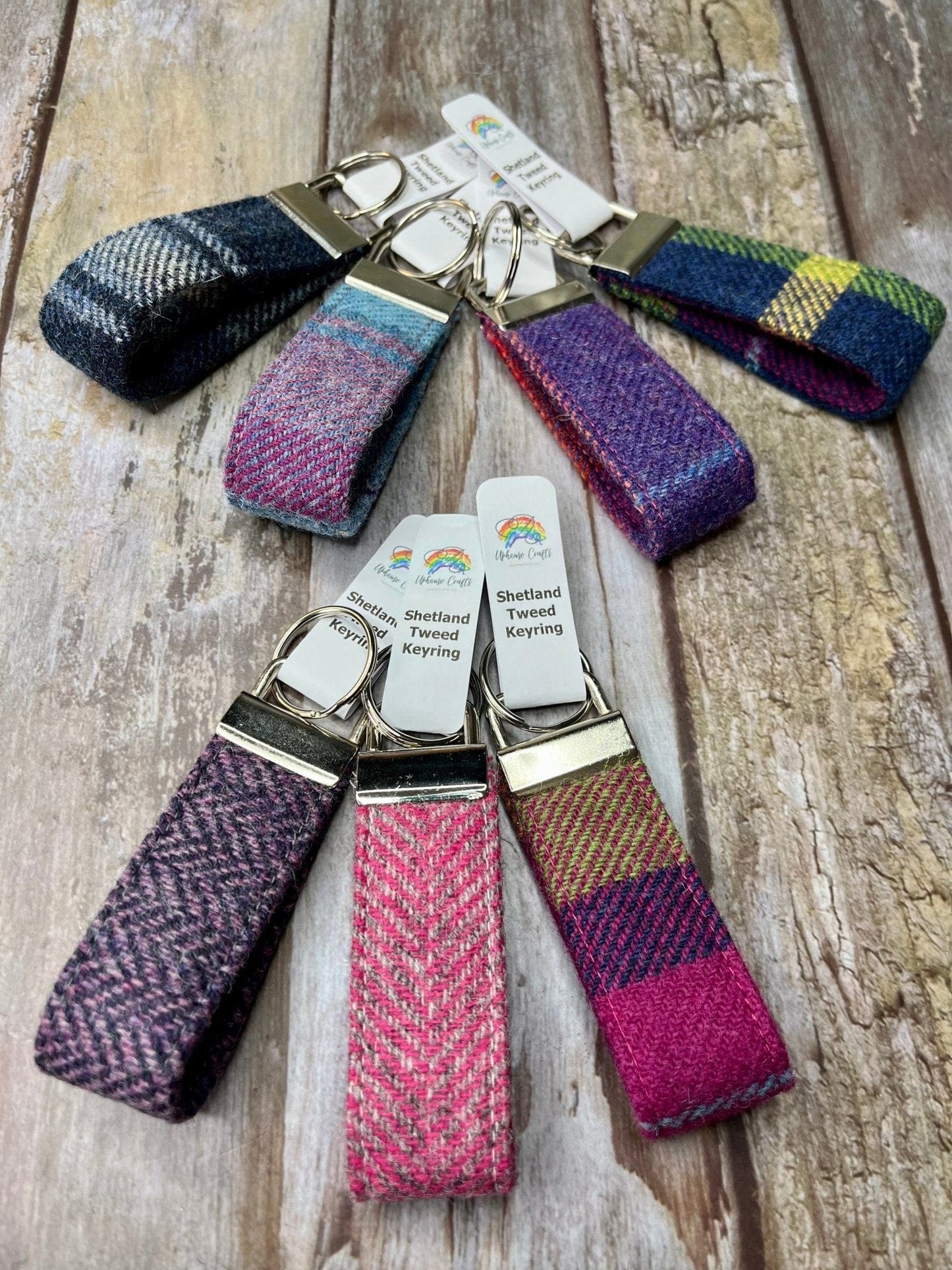 Handmade Tweed Keyring - Shetland Wool Tweed