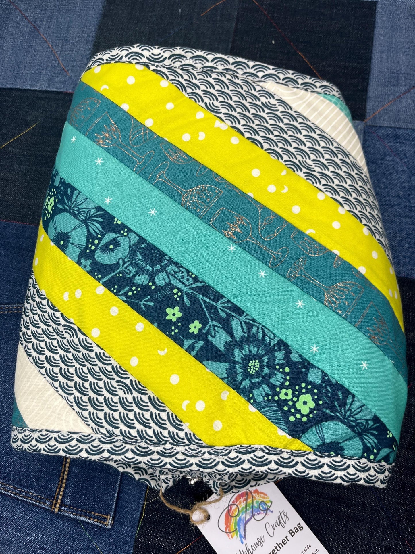 Sew Together Bag | Aqua Lime Teal | Craft Organisation