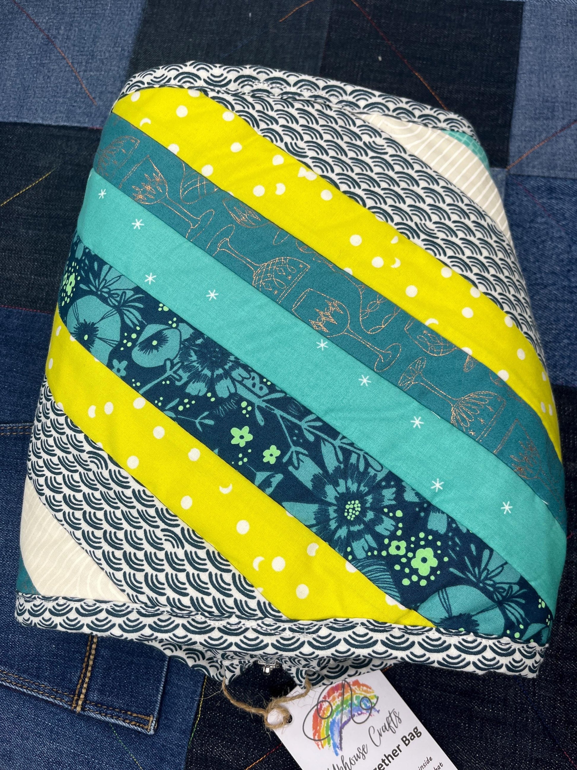 Sew Together Bag | Aqua Lime Teal | Craft Organisation