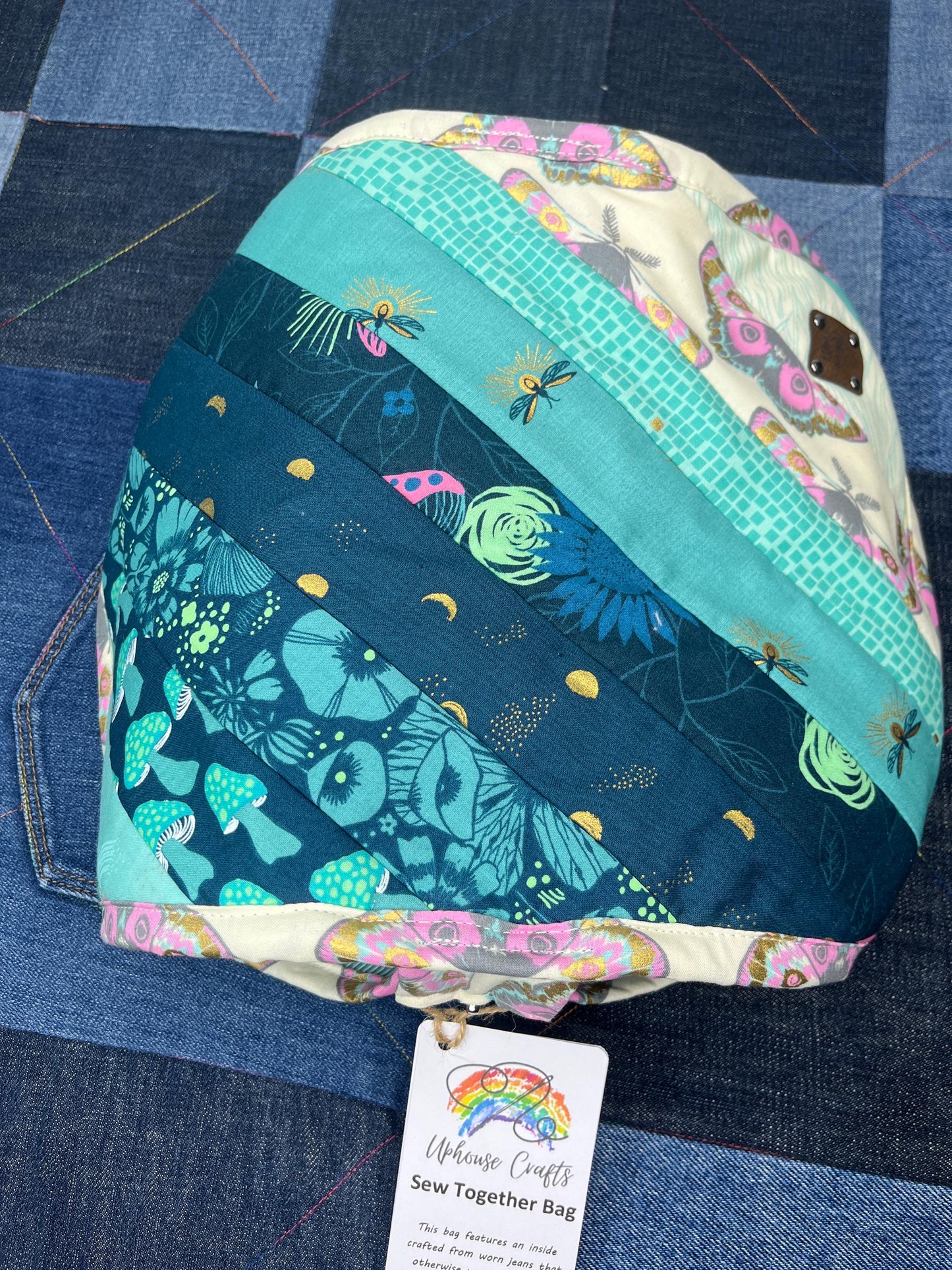 Sew Together Bag | Aqua Pink Green | Craft Organisation