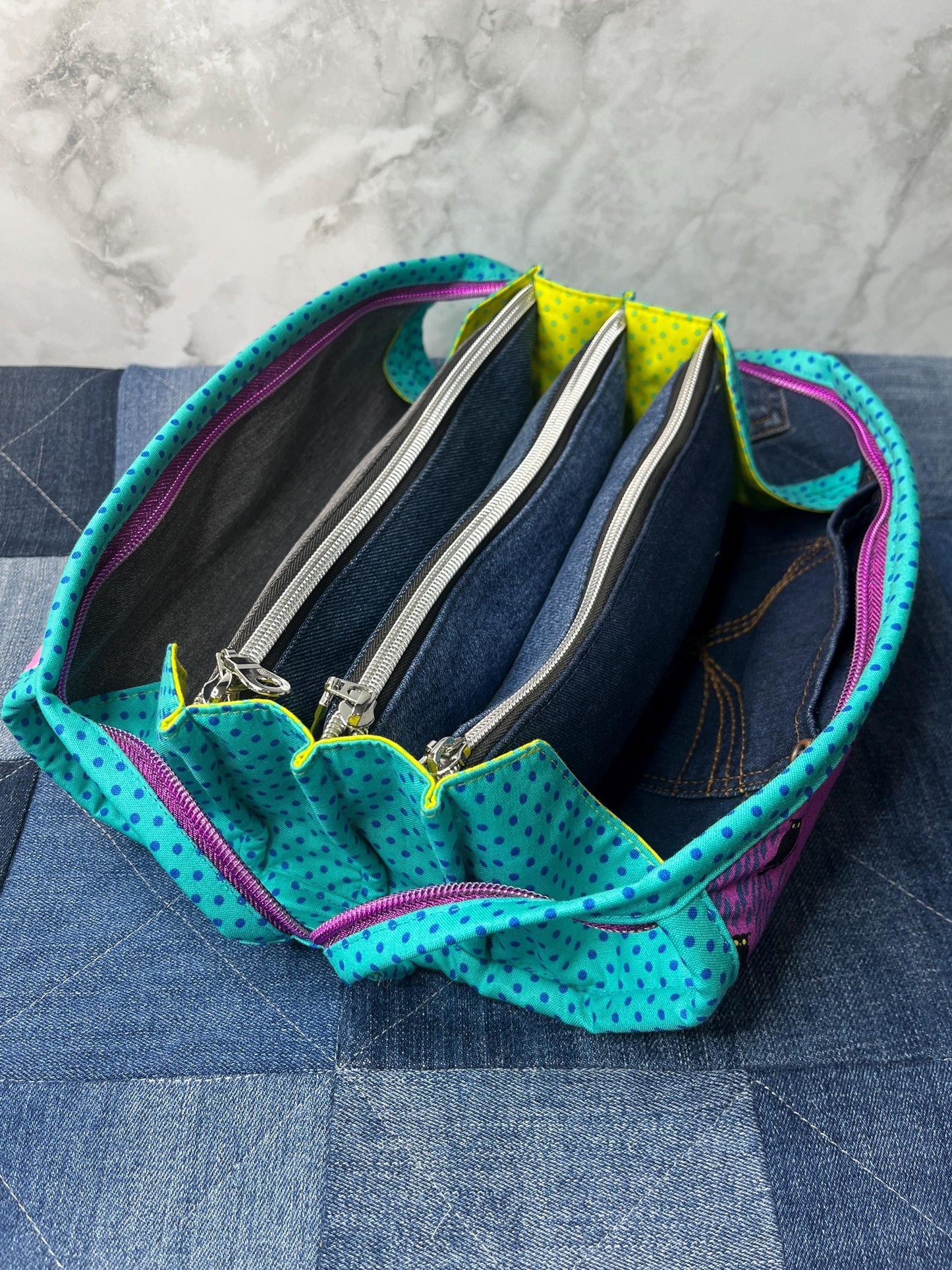 Sew Together Bag | Pink Teal | Craft Organisation