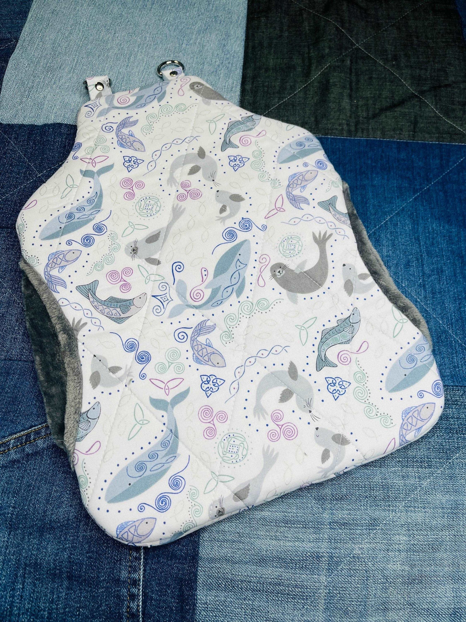 Wearable Hot Water Bottle Cover | Lilac Grey Whale Seal