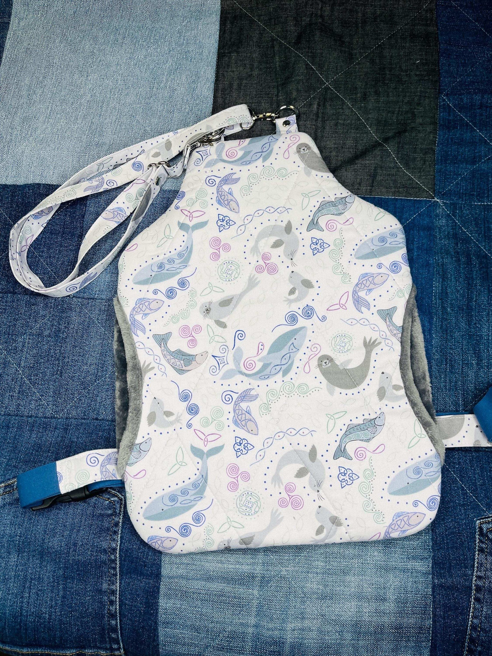 Wearable Hot Water Bottle Cover | Lilac Grey Whale Seal