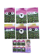 Wholesale | Greetings Card | Shetland - Set of 6 Sheep Notecards | Pink & Sunset (BOX of 10) - Uphouse Crafts