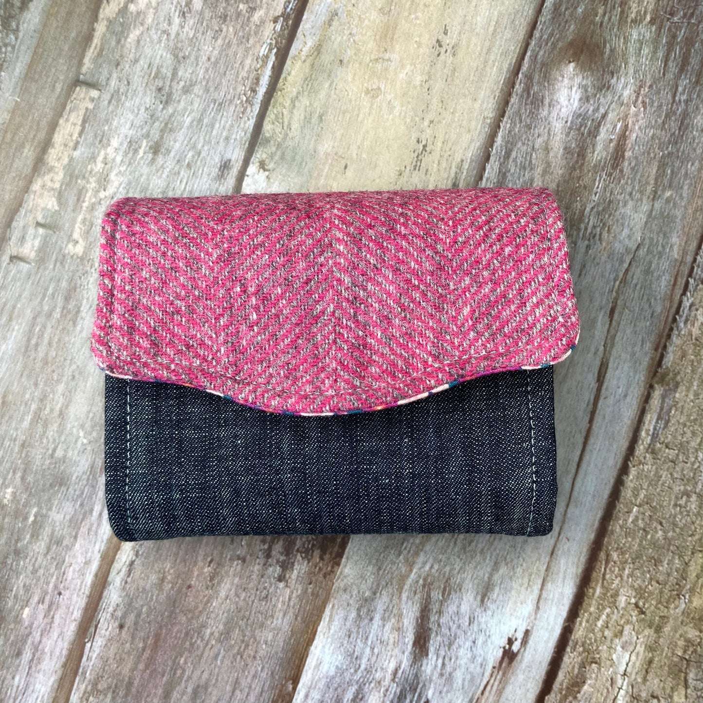 Shetland Tweed Purse - Shetland Sea Pinks