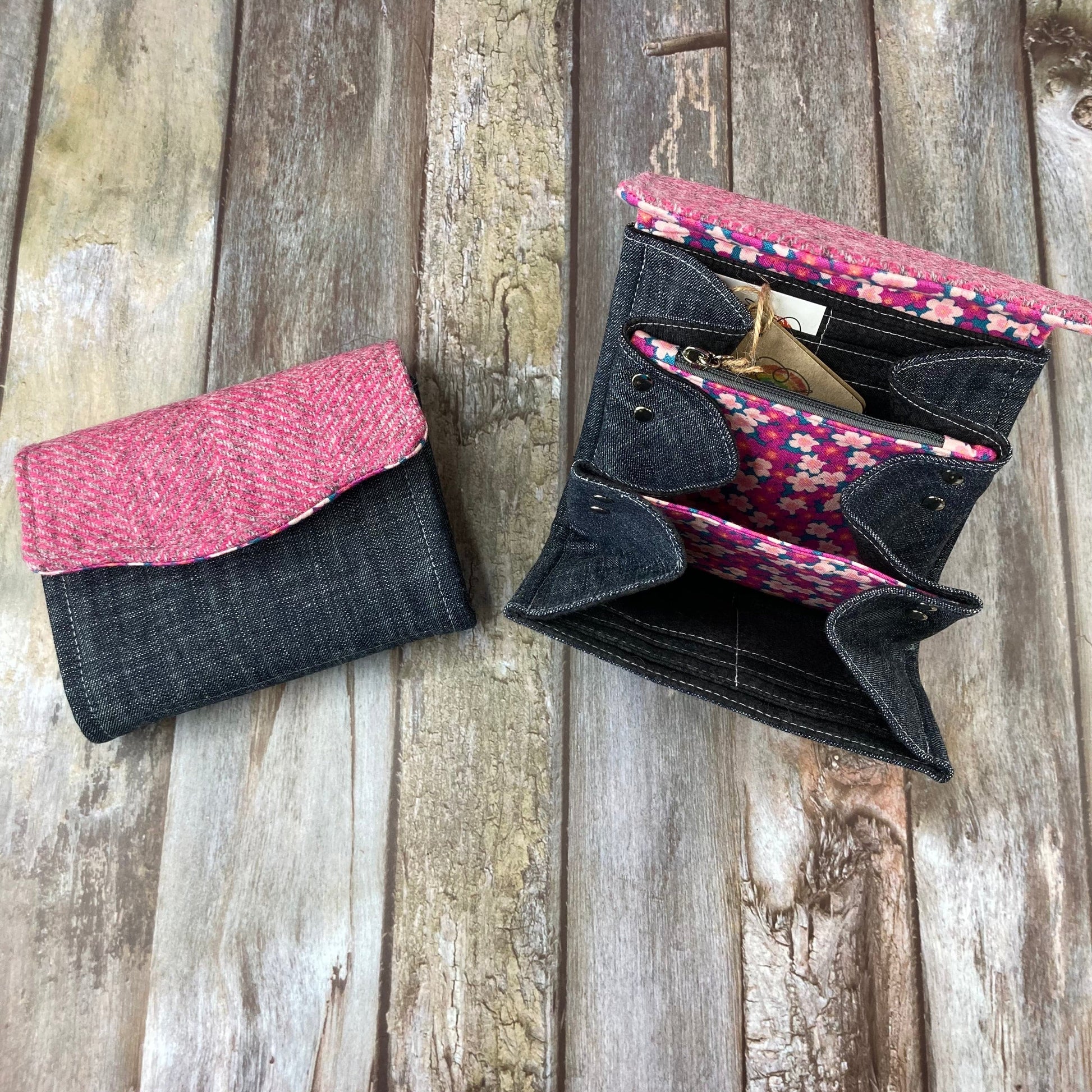 Shetland Tweed Purse - Shetland Sea Pinks