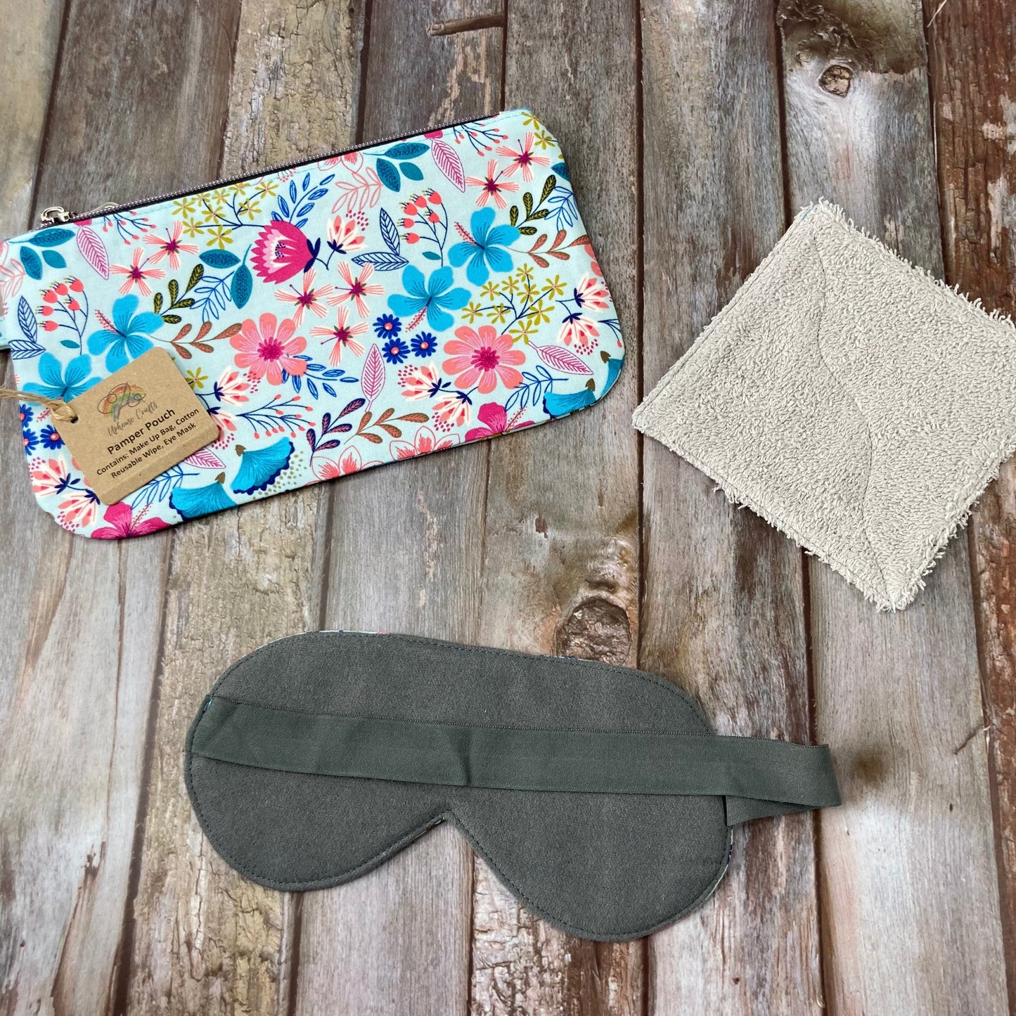 Zip Pouch Makeup Bag - Pencil Case | Pamper Pouch Gift Set - Coral, Navy, Grey