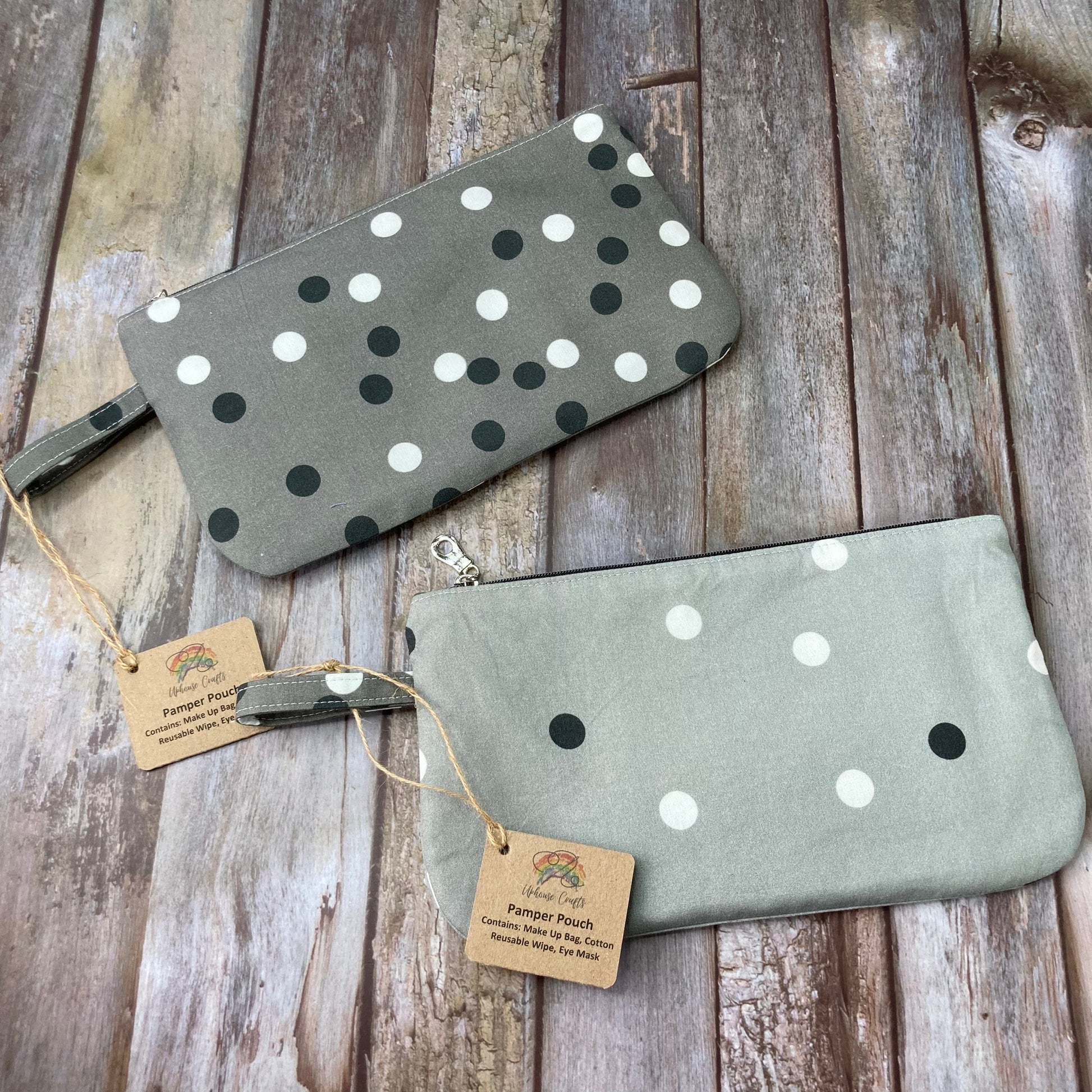 Zip Pouch Makeup Bag - Pencil Case | Pamper Pouch Gift Set - Coral, Navy, Grey