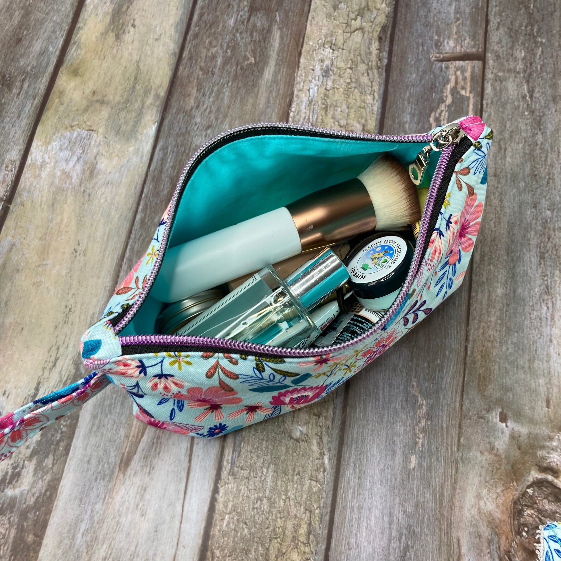 Zip Pouch Makeup Bag - Pencil Case | Pamper Pouch Gift Set - Coral, Navy, Grey