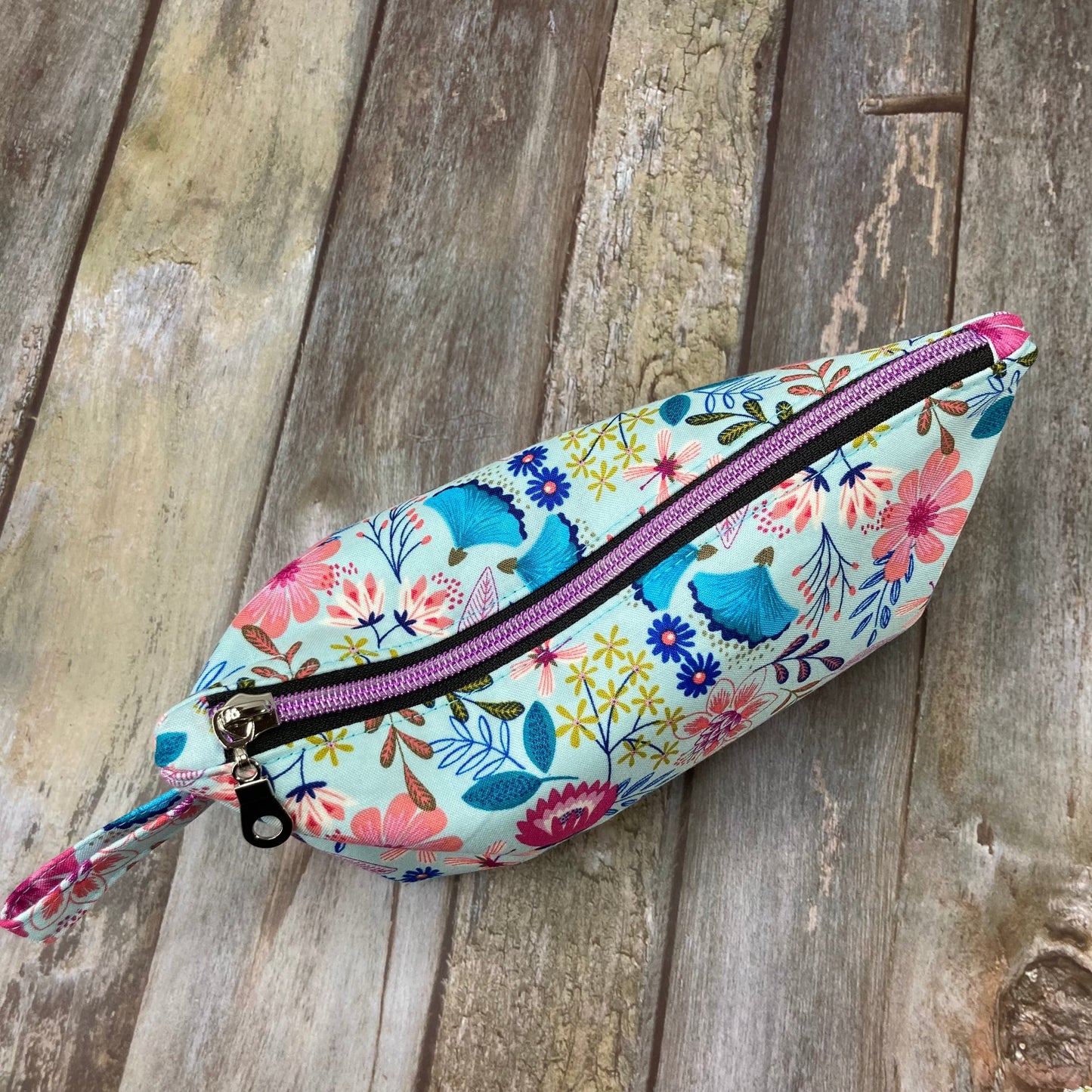 Zip Pouch Makeup Bag - Pencil Case | Pamper Pouch Gift Set - Coral, Navy, Grey