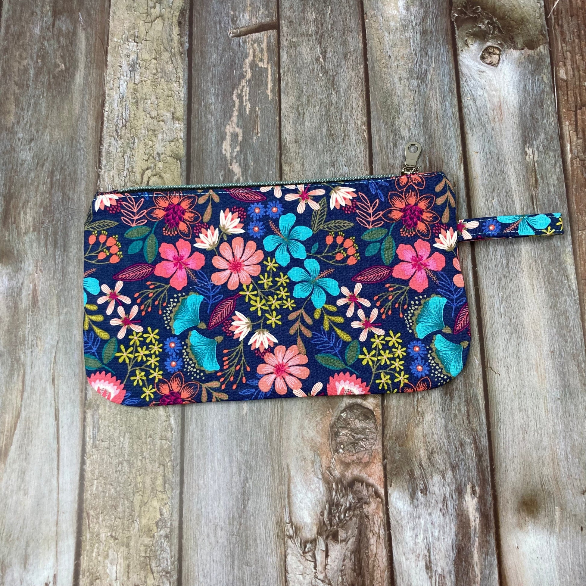 Zip Pouch Makeup Bag - Pencil Case | Pamper Pouch Gift Set - Coral, Navy, Grey